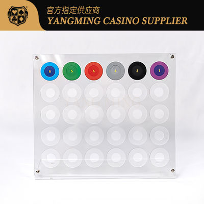 30pcs 40mm قطرها فتحات الروليت رقائق البوكر الاكريليك العرض موقف حامل رقائق البوكر رف