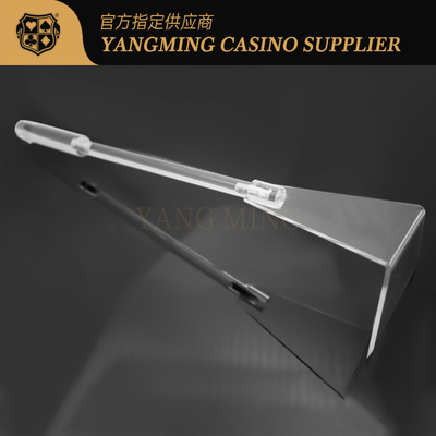 Baccarat شفاف 2 مقطع رقائق كود استقبال قابل للسحب رقائق الاكريليك الاكريليك السيراميك الخليع مقبض بلاستيكي