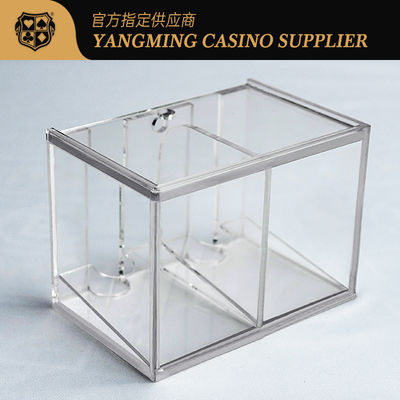 أوراق اللعب البلاستيكية الشفافة الناقل 8 طوابق بطاقات حامل تاجر مصنع سميكة الاكريليك قطرة مربع