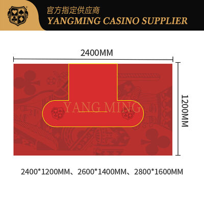 Custom Waterproof Casino Tablecloth for 9 Player Texas Holdem Poker Table Game
