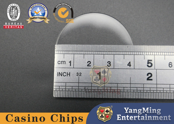 40mm Diameter Transparent Acrylic Ceramic Clay Chip Coin Spacer Customized