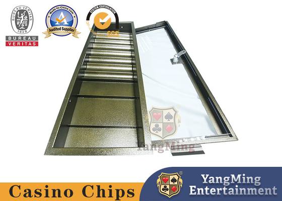 Bronze 11 Grid Metal Iron Single Layer Baccarat Texas 	Casino Chip Tray